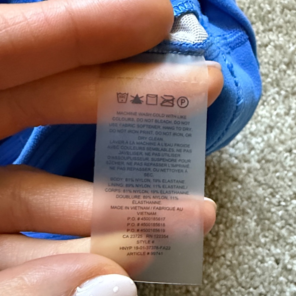 Blue Racerback Sports Bra - Picture 4 of 5